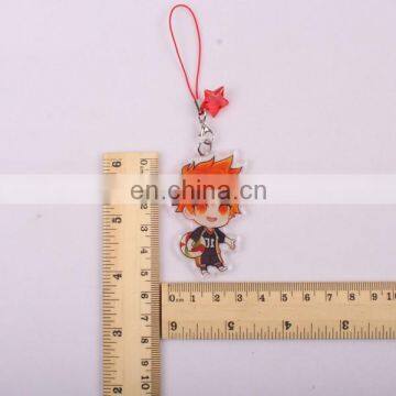 Printed acrylic keychain phone strap