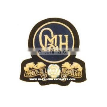 Zari Hand Embroidery Emblem Badges