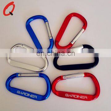 High Qualiy Custom Metal Multi Color D-shaped Aluminum Carabiner for Promotion Keychain photo-6
