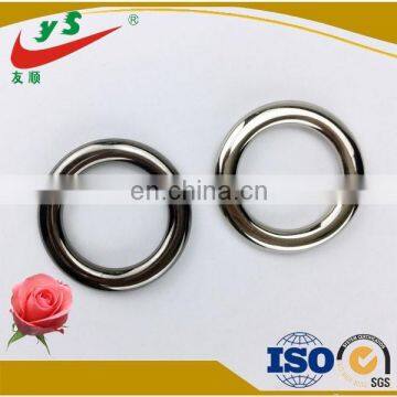 Glossy fancy metal hole metal flat rings for bags