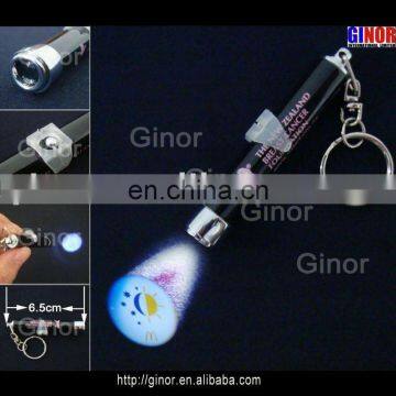 led projection flashlight