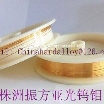 Φ0.08mm Φ0.1mm high pure wolfram wire filament Gold plated tungsten wire