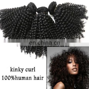 New 2014 best quality perfect black lady kinky curly grade virgin weaving 100% remy human hair