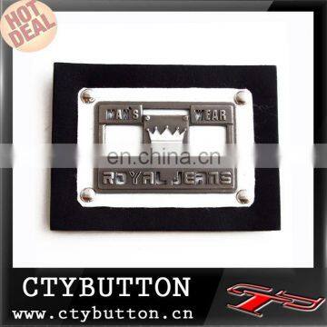 custom Stylish heat transfer micro injection silicone label for jeans