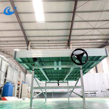 Greenhouse Flower Ebb and Flow Benches Rolling With Flood Trays