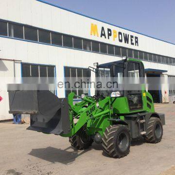 China 3 cylinders engine mini front loader, hydrostatic mini loader, 4wd mini loader