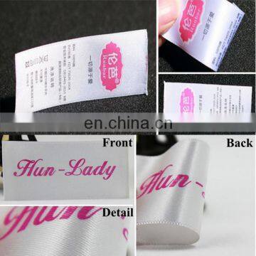 wholesale brand name clothing damask printing label for sneaker accessories