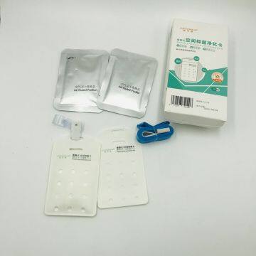 Antibacterial chlorine dioxide card air kill VIRU BLOCKER sterilize card VIRUS BLOCKER removing bag