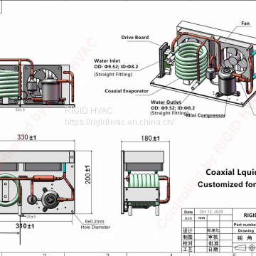 Mini R134a referigeration compressors for rotary compressors for air and liquid cooling