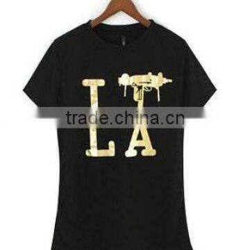 Custom t-shirts with metallic ink printing