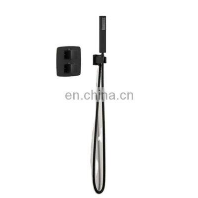 HM009 Square THERMOSTATIC SHOWER SET WITH HANDHELD SHOWER MATTE BLACK