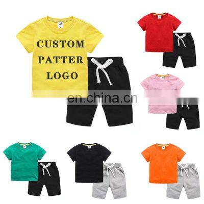 Wholesale Factory OEM 100%cotton round t-shirt summer Comfortable Baby Boys' Clothing Sets Clothes Unisex KidsHome HVAC Systems