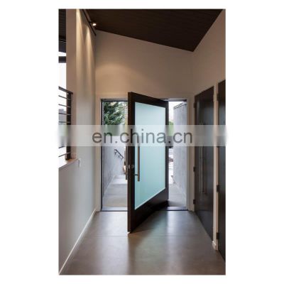 Modern design main pivot front entry door with frost glass