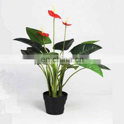 K&B tall floor artificial bonsai trees plant artificial anthurium palm tree plant