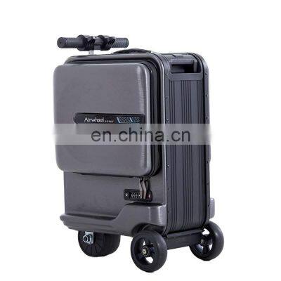 Air Wheel series- SE3Mini Smart Riding Suitcase BOARDING ALLOWED Unisex Black ABS+ PC Electrical Suitcase