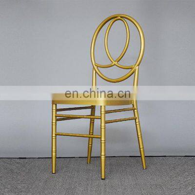 Home furniture metal armless stacking phoenix chair dining chairs for party