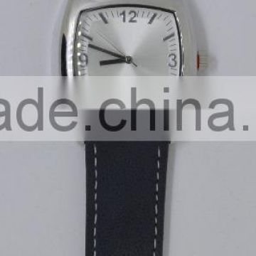 SNT-94118 Rectangle Alloy Case Leather Quartz Wrist Watchwatch