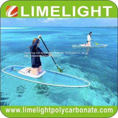 High quality clear paddle board transparent SUP paddle board crystal SUP board clear bottom stand up paddle board