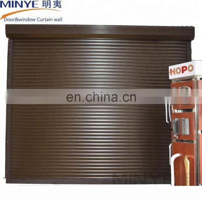 Electric aluminum rolling shutter door with motor