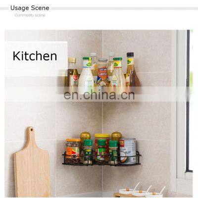 Bathroom Corner Shelf Tripod Bathroom Shelves Adhesive Corner Bathroom Rack Bathroom Shower Organizer No Drilling Storage photo-5