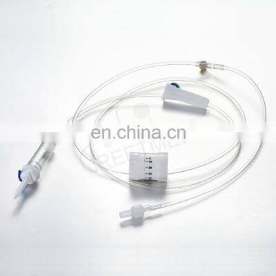 Sterile medical y port disposable iv infusion set with flow regulator