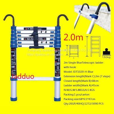 Single Blue Telescopic Ladder With Hook photo-3