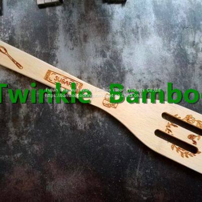 Christmas Bamboo Wooden Cooking Spatula Set Burn/Wholesale Kitchen Bamboo Tool Utensil Set Engraved photo-3
