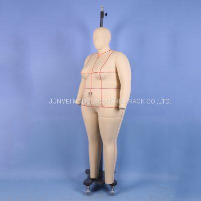 Professional Female Mannequin Plus Size Fat Women Full Body Dress Form w/ Collapsible Shoulders and Removable Arms photo-2