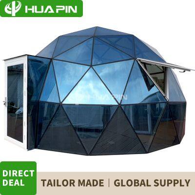 Bestsell in North America Glamping Glass Dome Glass Roof Aluminium Structure Geodesic Dome House Party Dome Tent photo-4
