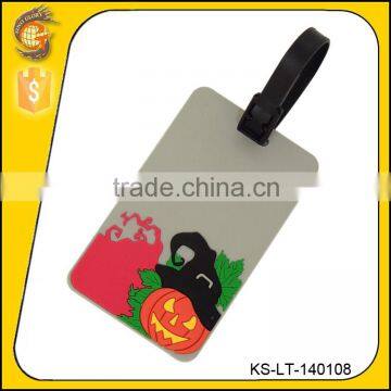 wholesale standard size pvc luggage tag for Halloween gift