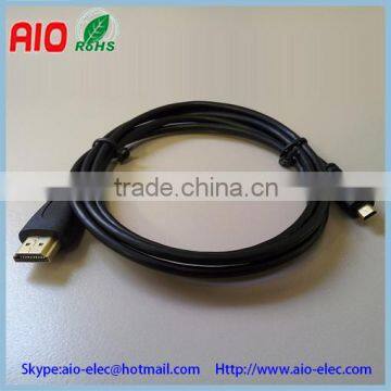 1.4V High speed Micro HDMI male to HDMI male,HDMI A to D cable for 1080P HDTV,DV