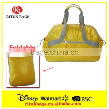Candy Color Foldable Travel Bags in Yellow