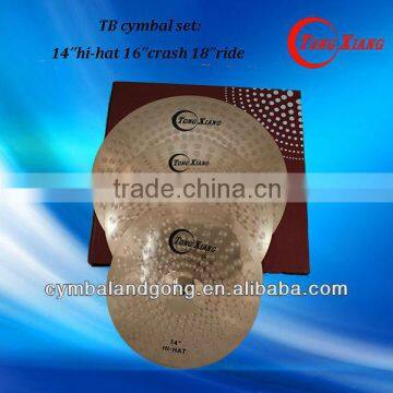 TB cymbal set:14"hi-hat 16"crash 18"ride