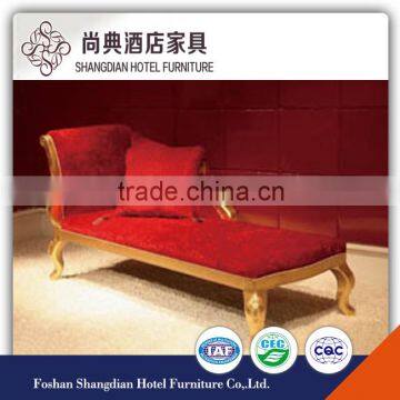 Bedroom used/ red wooden chaise loungeJD-GFY-024