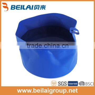 2016 folding water bucket pvc portable pvc tarpaulin bowl with loop
