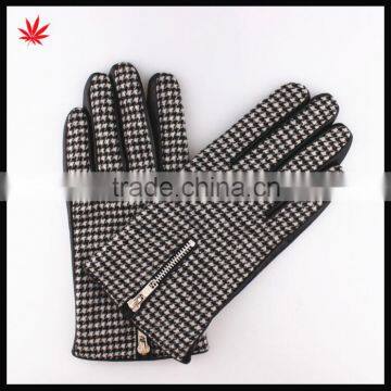 Men's fashion nappa sheep leather gloves with zipper