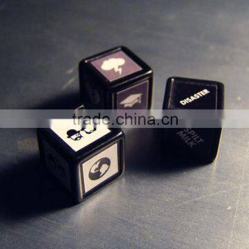 hot sale custom dice with sticker