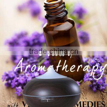 300ml Aroma Essential Oil Diffuser,Amazon Wood Grain Ultrasonic Cool Mist Whisper-Quiet Humidifier With Color LED Lights photo-2