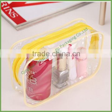 Transparent Custom Cosmetic PVC Plastic Make Up Bag Travel Bag