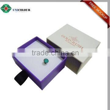 Custom high end white drawer jewelry paper gift box
