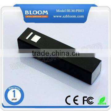 Top quality power battery charger ,lipstick 2600mah power bank for promotional