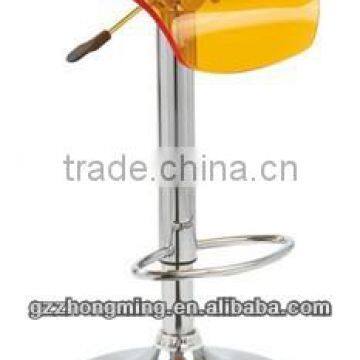 Yellow Clear Acrylic Bar Chair,Acrylic Bar Stool,Acrylic Leisure Chair With Footrest ZM-76