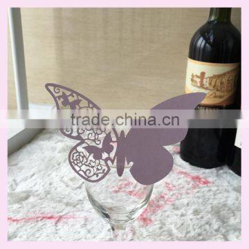 Hot Sale New Products Laser Cut Wedding Party Favors Glass Decoration Butterflay Wine Claim From China Factory JK- 17 photo-4