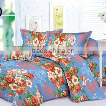 china 100% polyester fabric 3d printed 125gsm 3 pieces bedsheet /bedding sets/ microfiber duvet