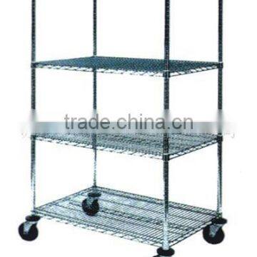 Industry prevent static cart/castor/wire shelving/display shelf