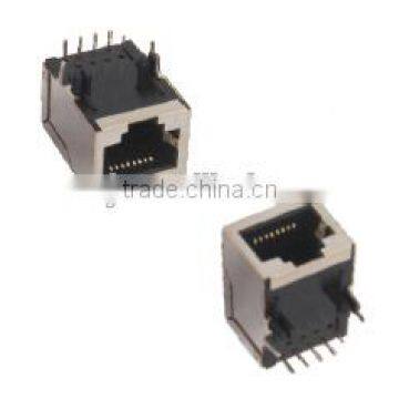 SHIELDED RJ45 PCB JACK /SOCKET/CONNECTOR WITH SINGEL-PORT