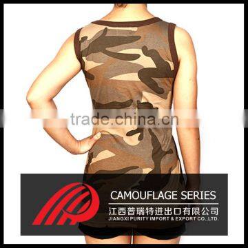 OEM Service Unisex Military Training Round Neck Military Uniform Vest Camouflage photo-4