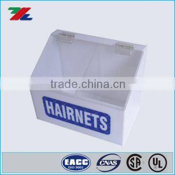 Acrylic Hairnet for Safety Disposable Box . White Acrylic Custom Made Hairnet cover dispenser For Safety