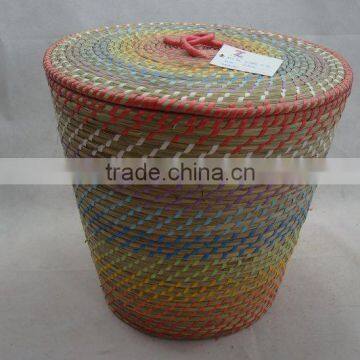 New design of wholesale grass laundry basket with lid for storage, decoration & homehold                        
                                                                                Supplier's Choice