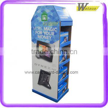 4 tier hot sale good quality corruaged paper display stand for digital-video